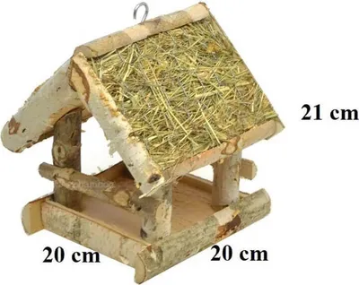 Produktbild von Vogelfutterhaus aus Birkenholz 21 cm