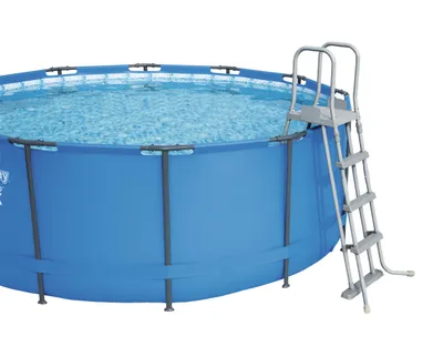 Produktbild von Bestway® Steel Pro MAX™ Frame Pool Komplett-Set mit Filterpumpe Ø 549 x 122 cm, lichtgrau, rund