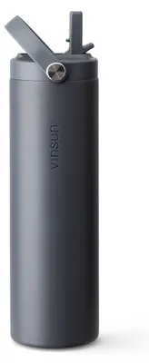 Produktbild von Trinkflasche Edelstahl 750ml Strohhalm Sport Flasche Thermo auslaufsicher Vinsun