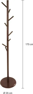 Obrázok produktu pre Vešiak na odevy – vešiak na kabáty, klobúky, tašky, do predsiene, spálne | Vešiak na odevy 35 x 35 x 175 cm
