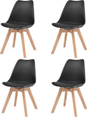 Produktbild von Esszimmerstühle 4 Stk. Schwarz Kunststoff