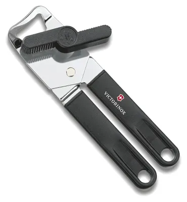 Obrázek produktu pro Otvírač konzerv a lahví Victorinox, bezpečné používání, robustní plastová rukojeť, černá barva
