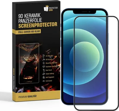 Produktbild von 1x 9D Keramik für iPhone X FULL-COVER Panzerfolie Displayschutz Panzerschutz Schutzfolie Displayfolie Folie ANTI-SHOK ANTI-BRUCH-ANTI-STOß