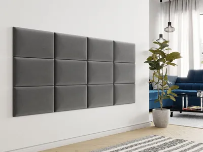 Immagine prodotto di Pannello a muro imbottito 50x30 PAG - grigio