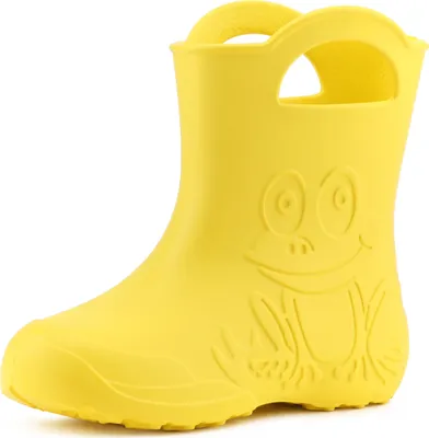 Produktbild von Ladeheid Eva Kinder Jungen Mädchen Gummistiefel Regenschuhe LA-CA-01 (Gelb, 26/27 EU)