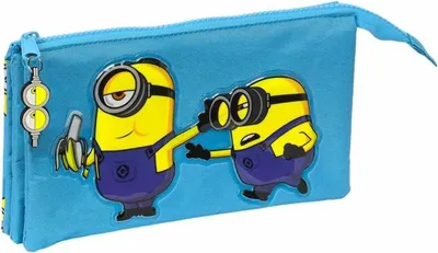 Produktbild von Portatodo Dreifach Minions Minionstatic Azul 22 x 12 x 3 cm
