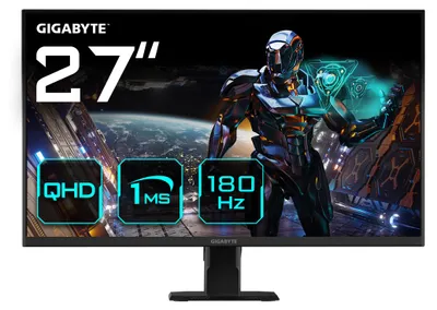 Zdjęcie produktu dla GIGABYTE GS27QA, 68,6 cm (27"), 2560 x 1440 px, Quad HD, LCD, 1 ms, Czarny
