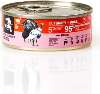 Immagine prodotto di 3Coty Krill di tacchino per gatti adulti, 80 g