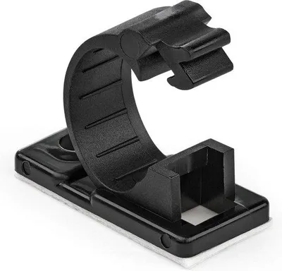 Imagen del producto de Clips para la gestión de cables Famanu, 100 unidades - Autoadhesivos, de nylon, color