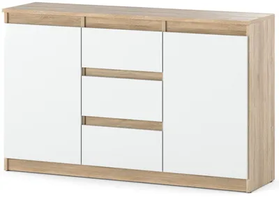 Zdjęcie produktu dla Komoda 120 cm Aga Sonoma Biała matowa z szufladami nowoczesna do salonu