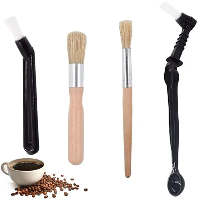 Kaffeereinigungsset, 4 Bürsten für Espressomaschine & Mühle