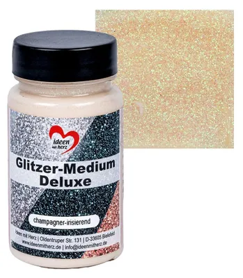 Flüssiger Glitzerlack, transparent, 90 ml, champagne irisierend