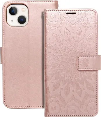 Produktbild von MEZZO Book Case passend für IPHONE 13 Mandala gold rosa