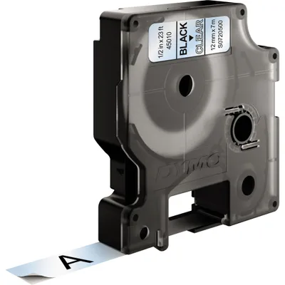 Immagine prodotto di DYMO D1 Standard - Black on Transparent - 12mm nastro per etichettatrice Nero trasparente