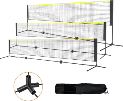 Obrázek produktu pro Badmintonová síť - Výškově nastavitelná volejbalová síť - 510 x 155 x 103 cm - Skládací síť na pikleball - Přenosná sada tenisové sítě - Snadné sestavení s tyčemi, stojanem a taškou na přenášení