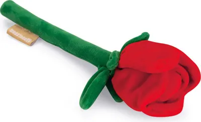 Image de Beeztees, jouet en peluche, rose rouge, rouge et vert