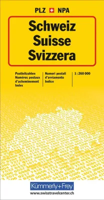 Produktbild von Schweiz, Postleitzahlenkarte