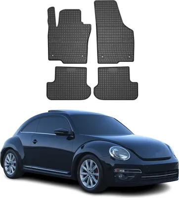 Image de 2011-2019 VW Beetle Tapis de sol en caoutchouc noir 4 pièces