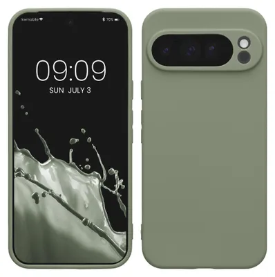 Produktbild von kwmobile Handyhülle für Google Pixel 10 Pro XL Hülle - weiches Handy Silikon Case - Schutzhülle Cover - Graugrün