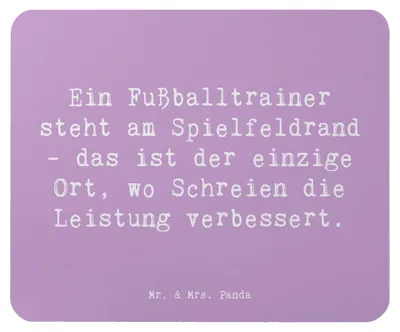 Produktbild von Mr. & Mrs. Panda Mousepad Spruch Fußballtrainer Energie - Lavendeltraum - Geschenk, Geschenke mit Herz, Mauspad, laptop, Berufsprodukte, Trainer, Taktik, Mouse Pad, Beruf