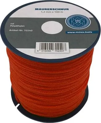 Produktbild von MMXX Lot-Maurerschnur 100 m Rolle, 1,2 mm, rot, Polyäthylen