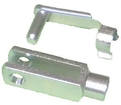 Produktbild von 2 Stück - Gabelkopf 6x24 - M6 links + ES- Federbolzen DIN71751 verzinkt
