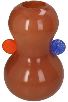 Immagine prodotto di Collezione HD, vaso in vetro effetto terracotta, 16,5x16,5x25,5 cm