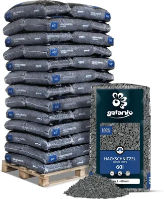 Produktbild von Galamio Holzhackschnitzel Grau 60l x 39 Sack 2340l Palette