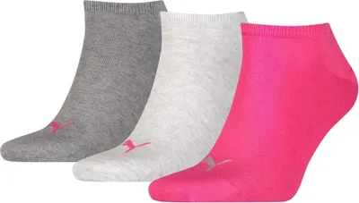 Produktbild von Puma Quarter Trainingssocken (3 Paar) - Pink/Grau/Charcoal - 6-8