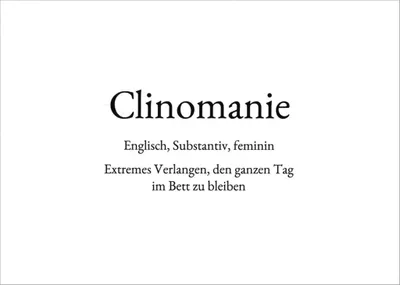 Produktbild von Wortschatz-Postkarte "Clinomanie"