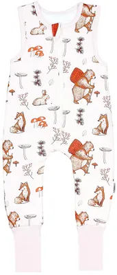 Produktbild von TupTam Baby Ganzjahresschlafsack mit Füßen - 2,5 TOG -  - Unisex, Farbe: Waldtiere umstülpbarer Fuß, Größe: 92-98