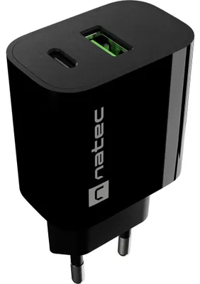 Immagine prodotto di natec Caricabatterie USB RIBERA 1x USB-A + 1x USB-C 20 W B