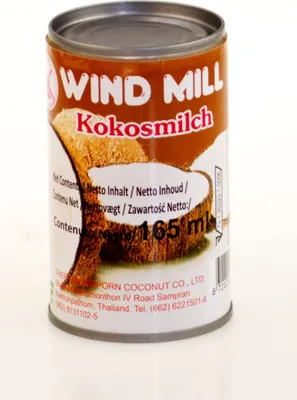 Produktbild von Wind Mill- Kokosmilch in zwei verschiedene Größen , Gewicht food:165 ml