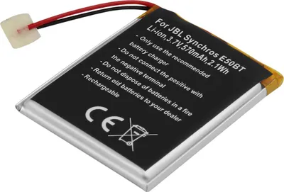 Image de Avizar, batterie Li-Ion 3.7V pour JBL Synchros E50BT casque de remplacement 570mAh, noir