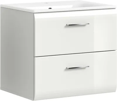 Produktbild von Waschtisch Ice von Xonox – Hochglanz Weiß – 60x55x46 cm