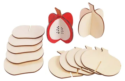 Image de Colorations - Construisez votre propre citrouille en bois 3D, 6 pièces.