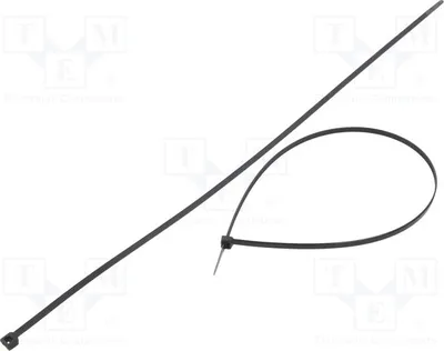 Produktbild von 100x Kabelbinder L: 450mm 222N W: 4,8mm  schwarz  Ømax: 130mm FIX-S-4.8X450/BK Kabel