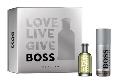 Produktbild von HUGO BOSS Bottled Eau de Toilette 50ml and Deo Spray 150ml Christmas Gift Set