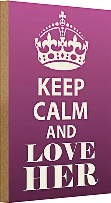 Produktbild von Holzschild Spruch 20x30cm Keep Calm and love her