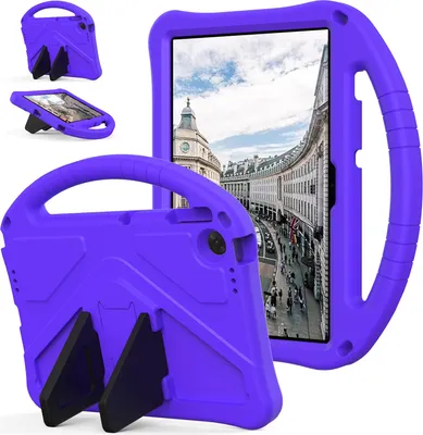 Image de Etui enfant pour Lenovo Tab 10.1'' TB-311/WIFI 10.1 2025, étui antichoc léger en EVA avec support pliable et poignée Violet