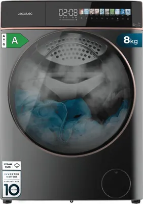 Produktbild von Cecotec Bolero Wash&Dry 85900 Inverter, Frontlader, Freistehend, Grau, Links, Schwarz, Berührung