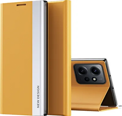 Obrázek produktu pro Pouzdro pro Xiaomi Redmi Note 12 4G MagnetickéPolyuretanKožené Pouzdro s Funkcí Stojánku Žluť