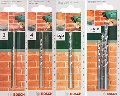 Produktbild von Bosch 6 tlg. Steinbohrer-Set 3/ $ / 5 / 5,5 / 6 / 8 mm