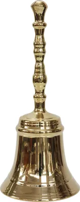 Produktbild von Tischglocke 16cm Handglocke Glocke Schulglocke Antik-Stil Messing (c)