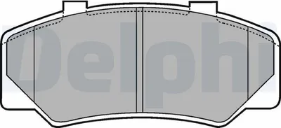 Produktbild von DELPHI Bremsbeläge Satz Vorne Bremsklötze für VOLVO 740 Kombi (745) LP438