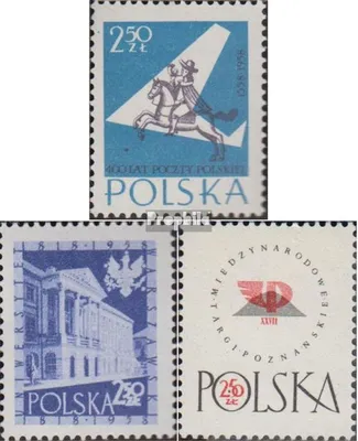 Produktbild von Briefmarken Polen 1958 Mi 1045,1056,1057 (kompl.Ausg.) postfrisch Polnische Post