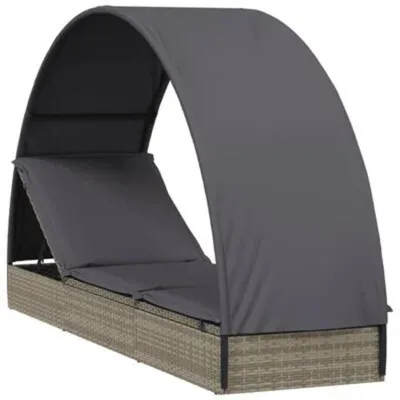 Produktbild von VidaXL 319643, Lounge, Gepolsterter Sitz, Polyester, Grau, 2110 mm, 570 mm