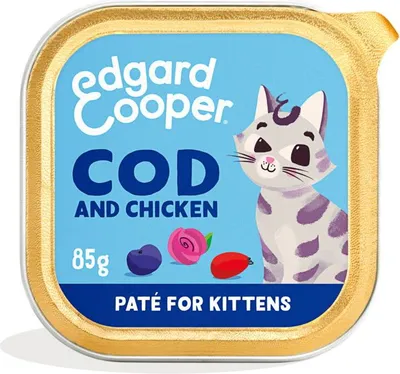 Produktbild von Kätzchenpastete Kabeljau/Huhn 85g Edgard & Cooper