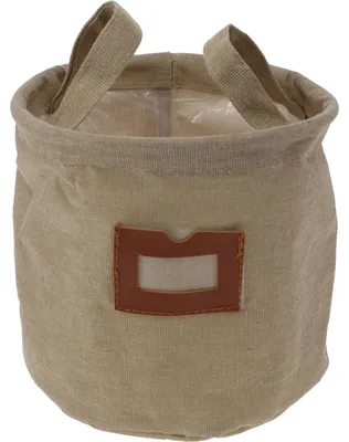 Image de Panier textile avec fenêtre et anse, Ø 16 cm