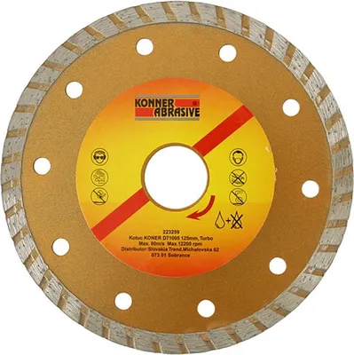 Obrázek produktu pro Kotouč KONNER D71005 115 mm, diamantový řezný kotouč, Turbo +